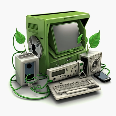 clipart of recycling electric appliances, computers etc