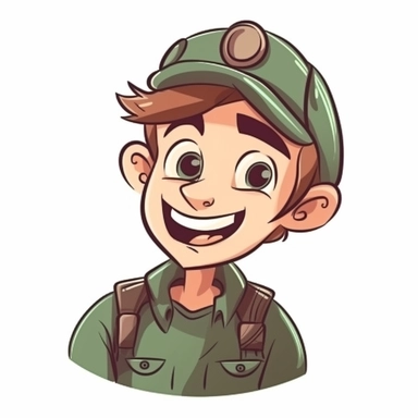 happy cute Hosiery Mechanic face, cartoon, clipart, mascot, isolated on white background