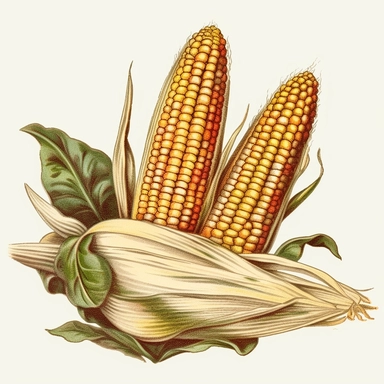vintage corn, clipart, non-overlapping,