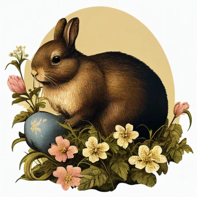 Easter Rabbit Clipart Design