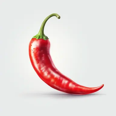 chilli pepper, illustration vector image, clipart, digital drawing, soft edges and blurred details, cute colorful, realistic super details, white background, object complete display, screen without watermark, element, PNG, 8k--ar 1:1