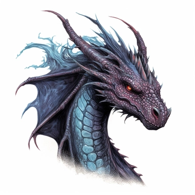 dragon of darkness tattoo design by twilight designs, in the style of david nordahl, jean-baptiste monge, farel dalrymple, fantastical street, high resolution, imaginative characters, vibrant colors, clipart, blank white background
