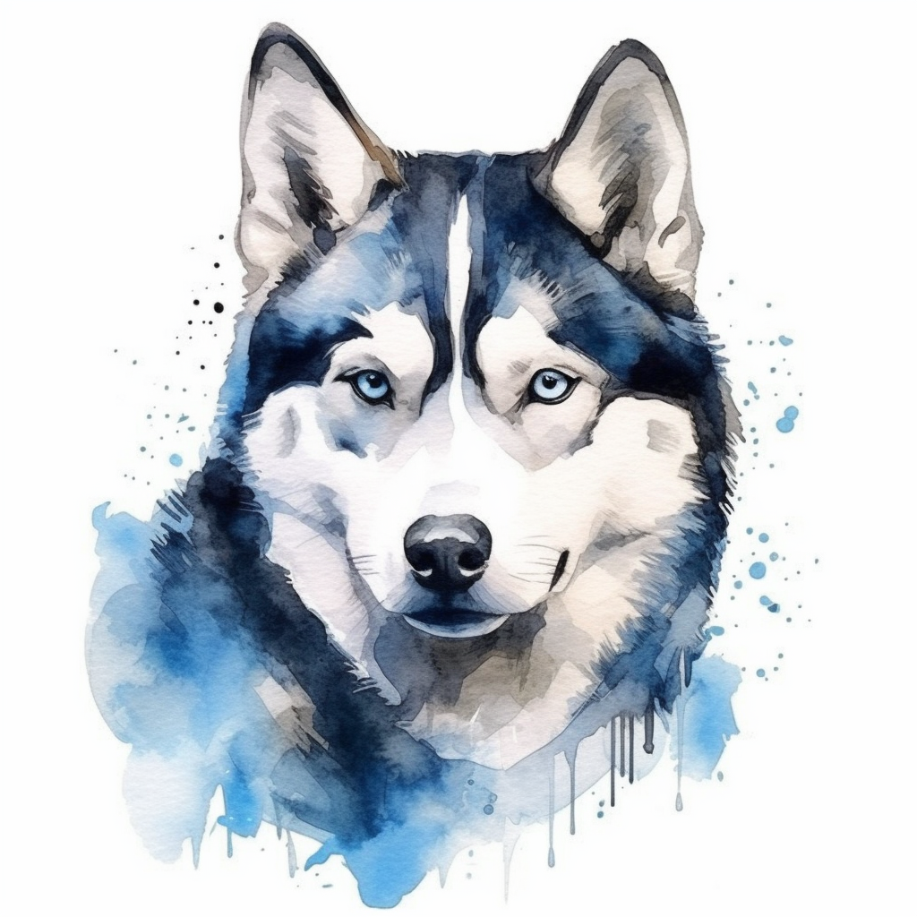 husky dog cliparts