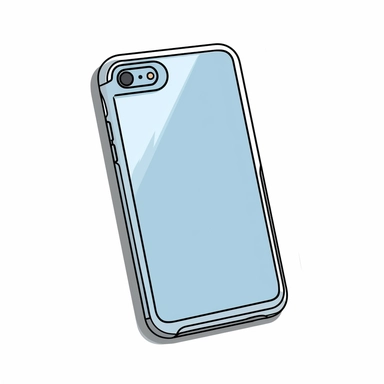 back of cellphone with case clipart