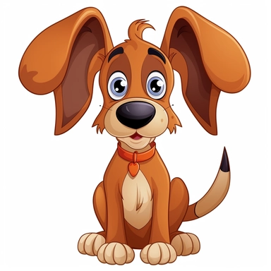 cartoon character of a dog with long ears clipart