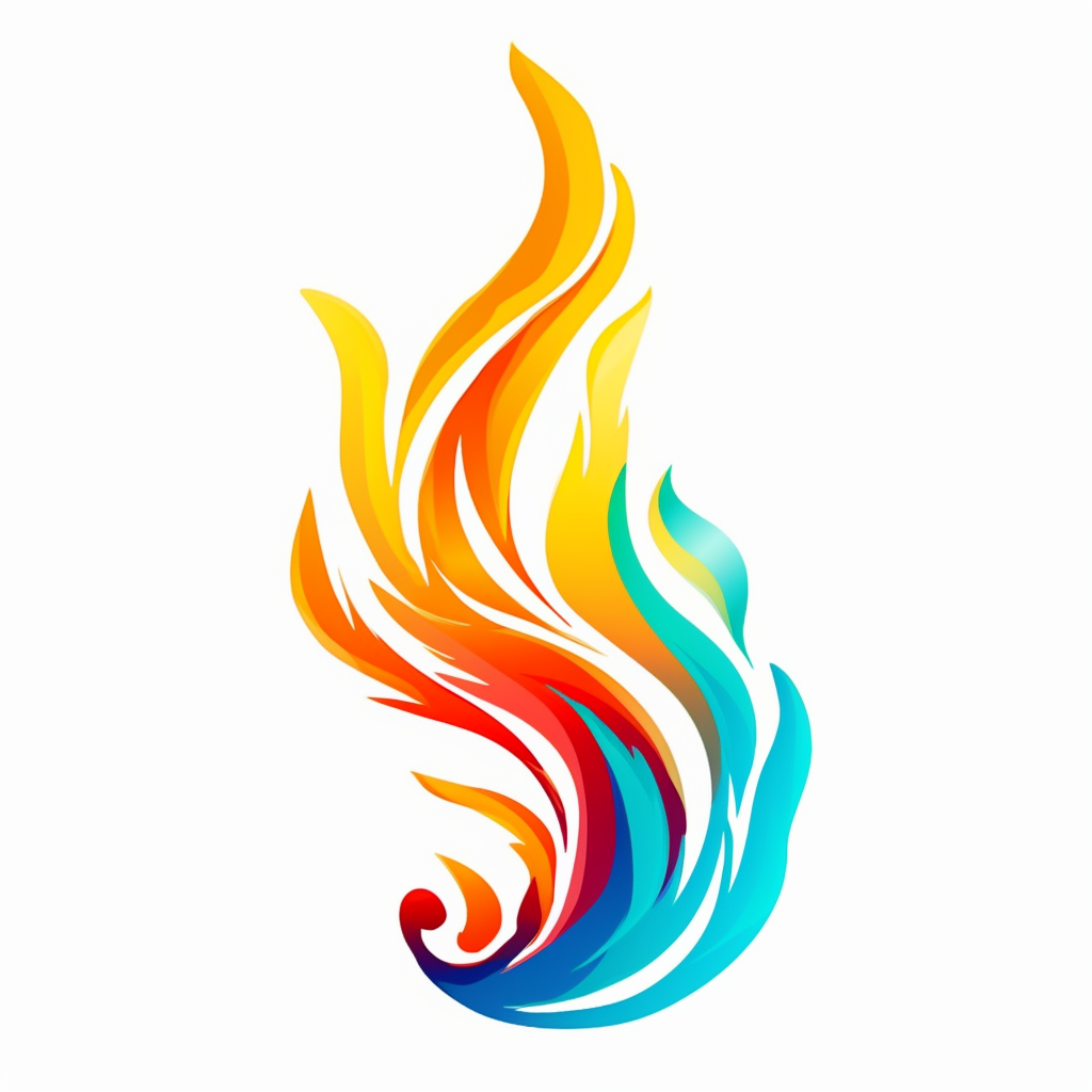 colorful fire cliparts