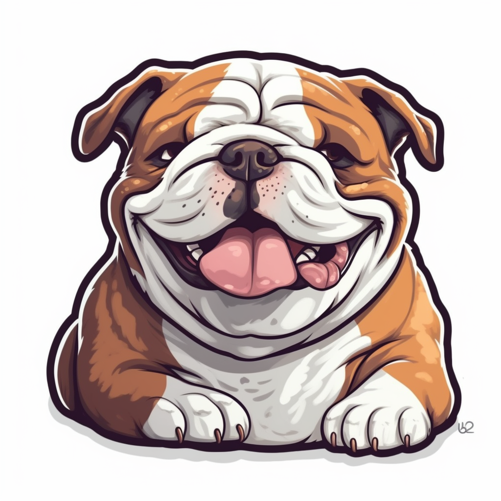 happy bulldog cliparts