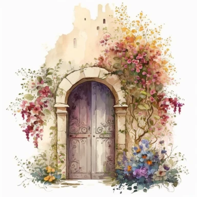 Door of a castle with flowers watercolor art style clipart. If you are looking for a beautiful watercolor art style clipart of a castle door with flowers, you may be interested in the options available on Freepik and Vecteezy. On Freepik, you can find a premium vector illustration of a castle with flowers in a watercolor art style [1]. This premium asset can be downloaded as an eps or jpg file, and offers unlimited access to over 40 million premium assets. Alternatively, Freepik also offers a ra