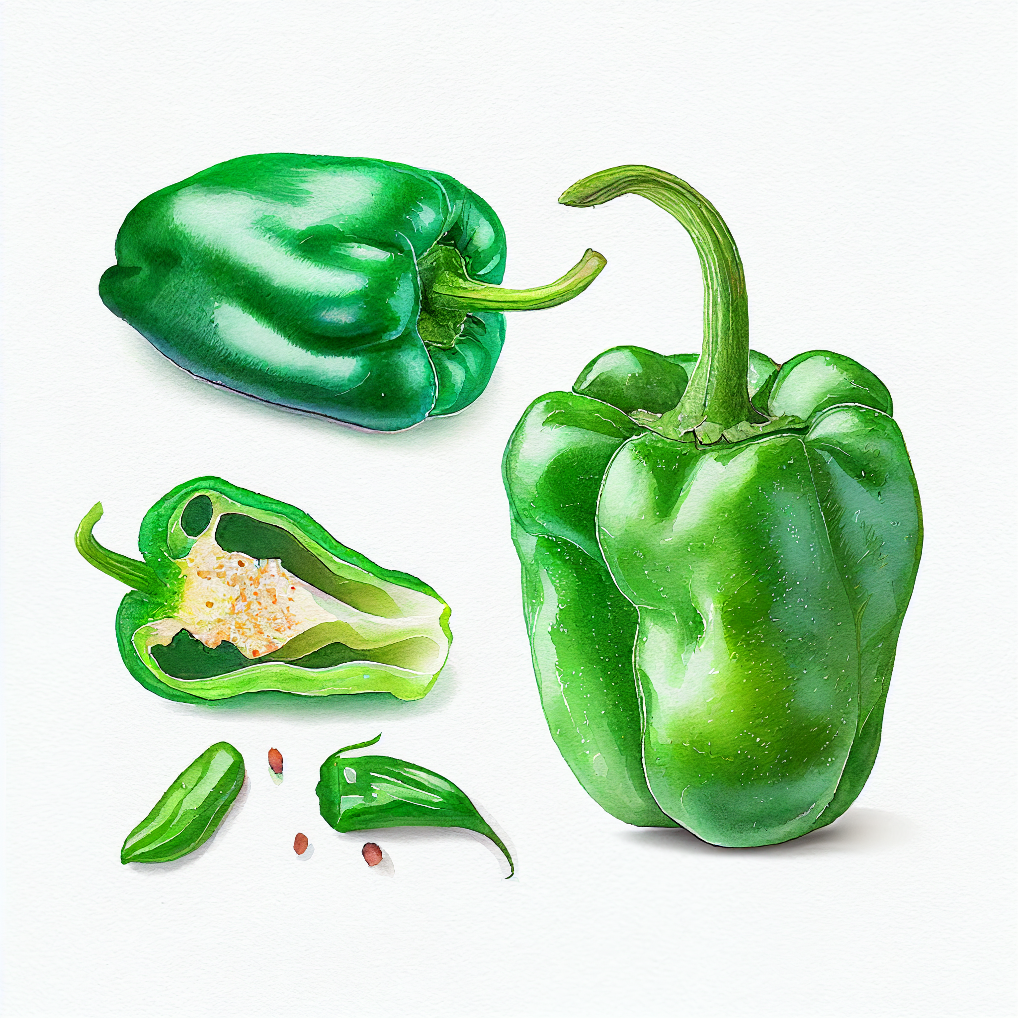 green pepper clipart