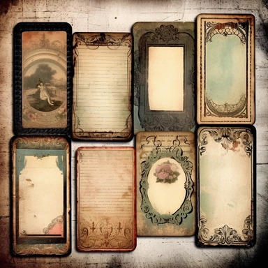 Vintage Photo Album Frames instant download ephemera, printable, digital collage, diary/junk journal, altered art, mixed media, clipart