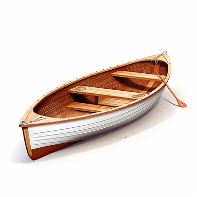 rowboat,wood, sale,fisher,side view,white background,Clipart,Vector