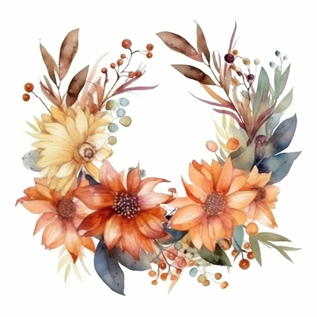 fall flowers clipart