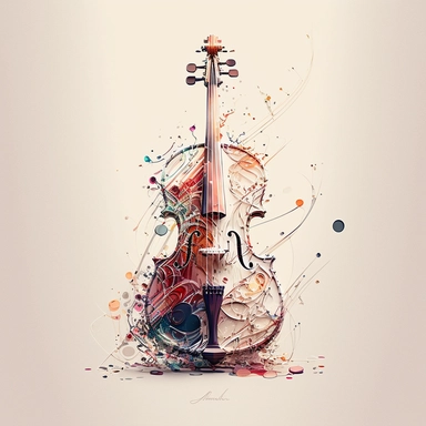 Cello watercolor clipart