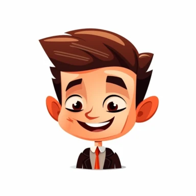 happy cute Insurance Broker face, cartoon, clipart, mascot, isolated on white background