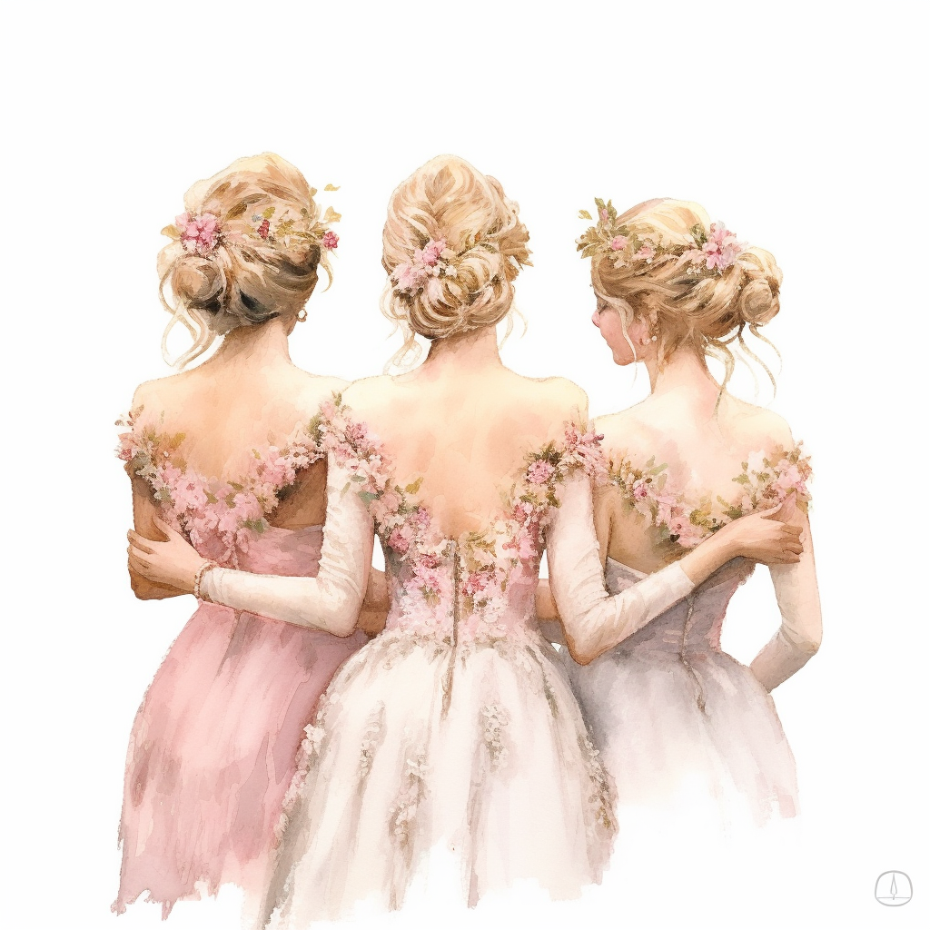 bridesmaid dress cliparts