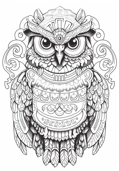 simple and easy coloring page design, coloring page for kids, owl Turning their heads almost 360 degrees, cartoon character silhouette illustration cliparts image, high resolution, #screenshotsaturday, whimsical children's book illustrator, Kęstutis Kasparavičius, in the style of India Civilization