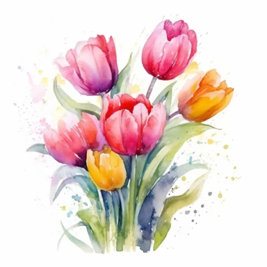 Imagine a serene garden blooming with vibrant tulips, where every petal whispers tales of love and gratitude. In this enchanting setting, create a watercolor clipart masterpiece that celebrates the beauty of motherhood. Let your brushstrokes convey the delicate strength and nurturing spirit that mothers possess.