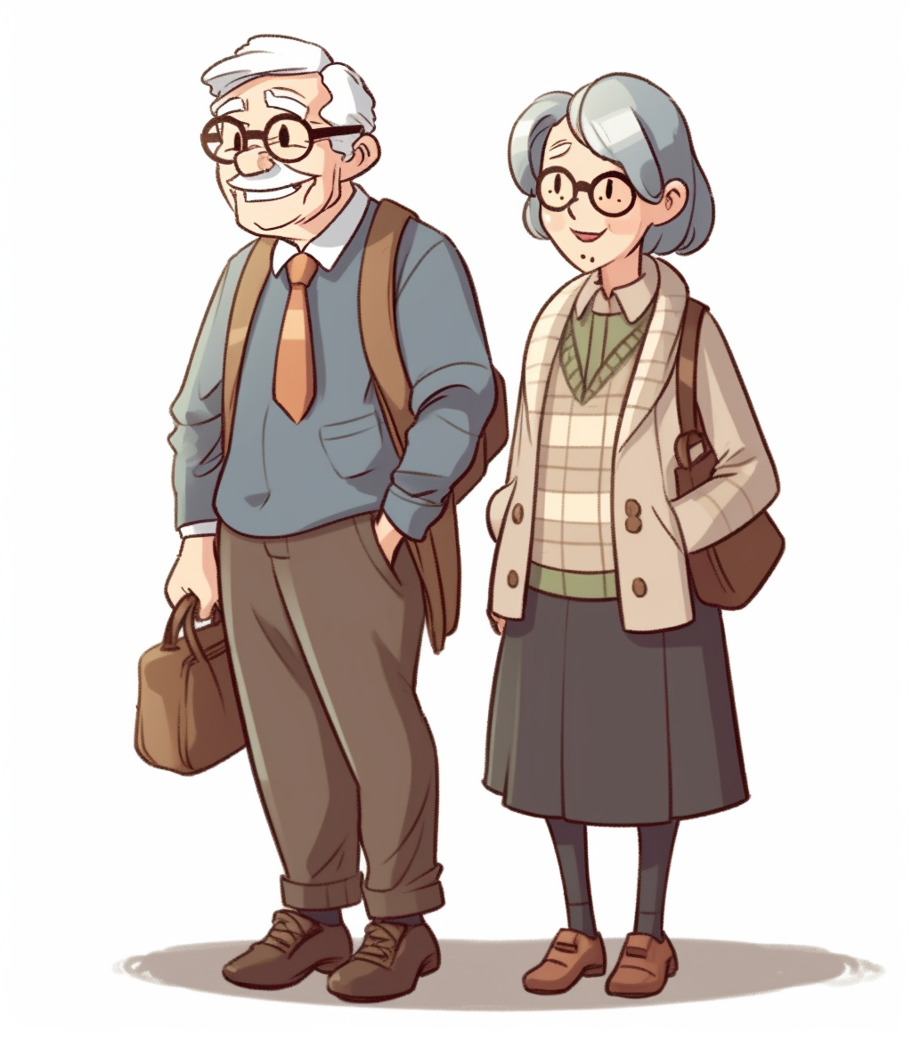 old couple cliparts