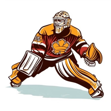 clipart of female hockey goalie