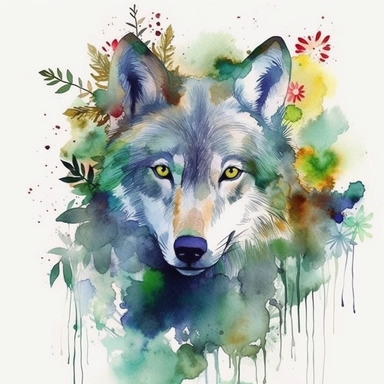 Dive into the realm of artistic expression with a captivating watercolor clipart illustration that transports us to the heart of a lush jungle, where a majestic wolf roams freely. Utilize traditional watercolor techniques on textured paper to infuse the artwork with a sense of fluidity and organic beauty. Draw inspiration from the ethereal watercolor works of Anna Mason and Alvaro Castagnet, incorporating their mastery of color and light into your creation. Use soft, diffused lighting to enhance