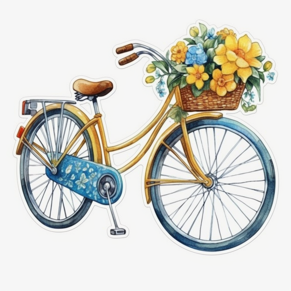 bicycle blue cliparts