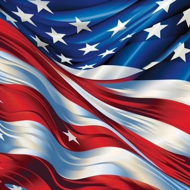 a star-spangled American flag gently waving in the wind the stars and stripes stand as symbols of freedom and unity, and the vibrant colors evoke a sense of pride and patriotism clip art