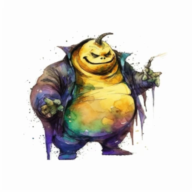 nightmare before christmas oogie boogie watercolor clipart