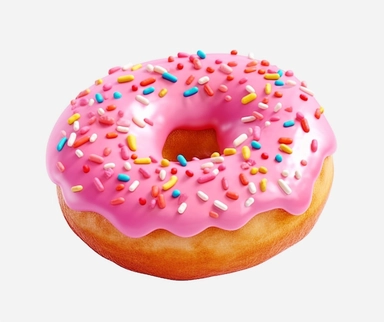 3 free cliparts of pink donut png, in the style of text and emoji installations, hyper-realistic oil, animated gifs, fairycore
