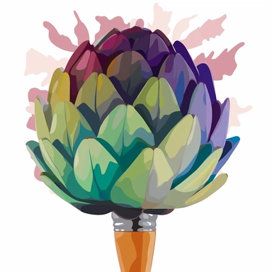 Picasso style artichoke, clipart set, white background, 8K, I can't believe how beautiful this is,