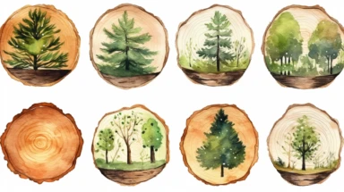 Wood Slice and sign watercolor clipart PNG. Woodland weddingWood Slice, wooden sign with old texture. Watercolor painted illustration. Tree board clipart PNG. Woodland decoration