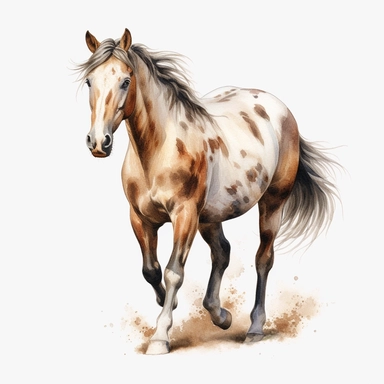 watercolour horse beautifully detailed perfect realistic facial features realistic horse four perfect legs and hooves beautiful perfectly detailed hackney horse png image,high resolution,300dpi,graphic clipart,computer graphics