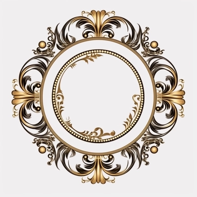 Stunning clipart digital svg of gold Art Nouveau frame , bookplate vintage retro frame PNG and vector clip art