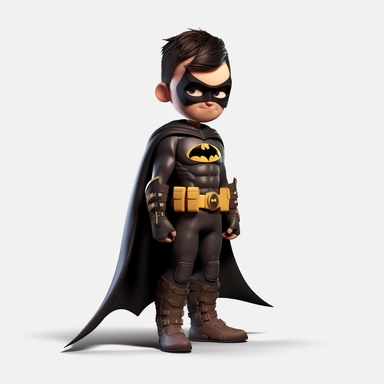 Boy as Batman in avengers as disney character, full body, disney, hd, clipart