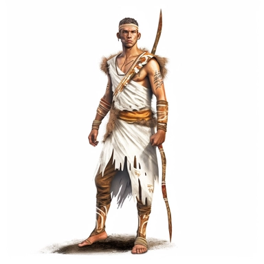 lean, white young male, full body shoot, tribal clothing made from recycled materials 1000years into the future post ecological evolution. unreal game engine style, different poses, detail, clipart, white background, one of a kind--ar 16:9
