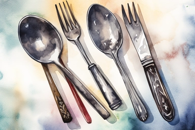 Watercolor utensils clipart for cooking. , .highly detailed, + cinematic shot + photo taken by sony + incredibly detailed, sharpen details + highly realistic + professional photography lighting + lightroom + behance photography unsplash