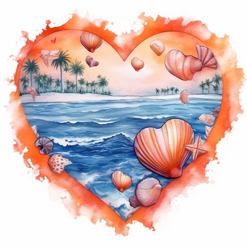 orange heart cliparts