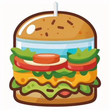 Hello MidJourneyBot, could you create a burger clipart for me with classic toppings such as lettuce, tomato, onion, and cheese, along with options for condiments like ketchup, mustard, and mayonnaise, all presented on a sesame seed bun? Please make sure the clipart has a transparent background and measures 2000x2000 pixels. Also, kindly remove any text from the image. Thank you in advance!
