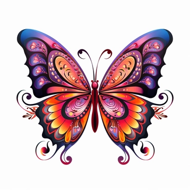 elegant butterfly clipart no background