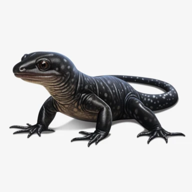 high def photograph clipart vector image with plain white background of a hyper realistic high definition photograph of a all black salamander. extremely detailed. 35mm lens. 8k. Ultra HD.