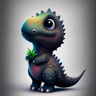 baby black fat dinosaurus with a fat belly, big sparkling eyes (complete shape, not cut), on a white background, hand draw Illustration clipart, 4K, extremely detailed, detail to every pixel