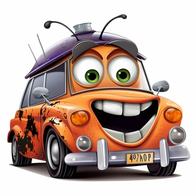 clipart of a cartoon car character