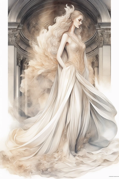 amazing detailed watercolor clipart of a beautiful white woman bride with a beautifully detailed Heavenly draping baroque-inspired haute couture gown on a beautiful young woman stunning seraphim posing a classical hip-hop setting and a long veil, holding hands with a handsome groom, no caption, solid white background, cinematic light lighting, hyper-detailed, 8k, high resolution, symmetrical, bodyshot photograph, insanely detailed and intricate, beautiful, elegant, watercolor, cinematic