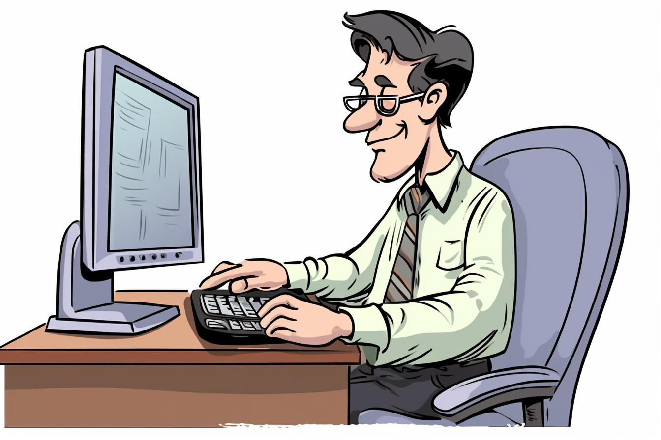 man computer cliparts