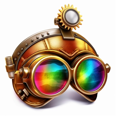 steampunk googles clipart rainbow