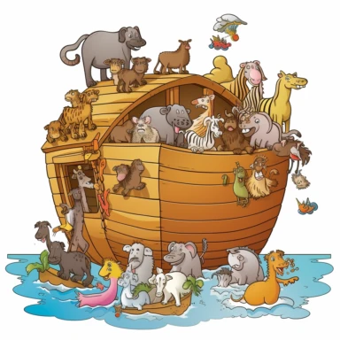 clipart of Noah's ark. No background.
