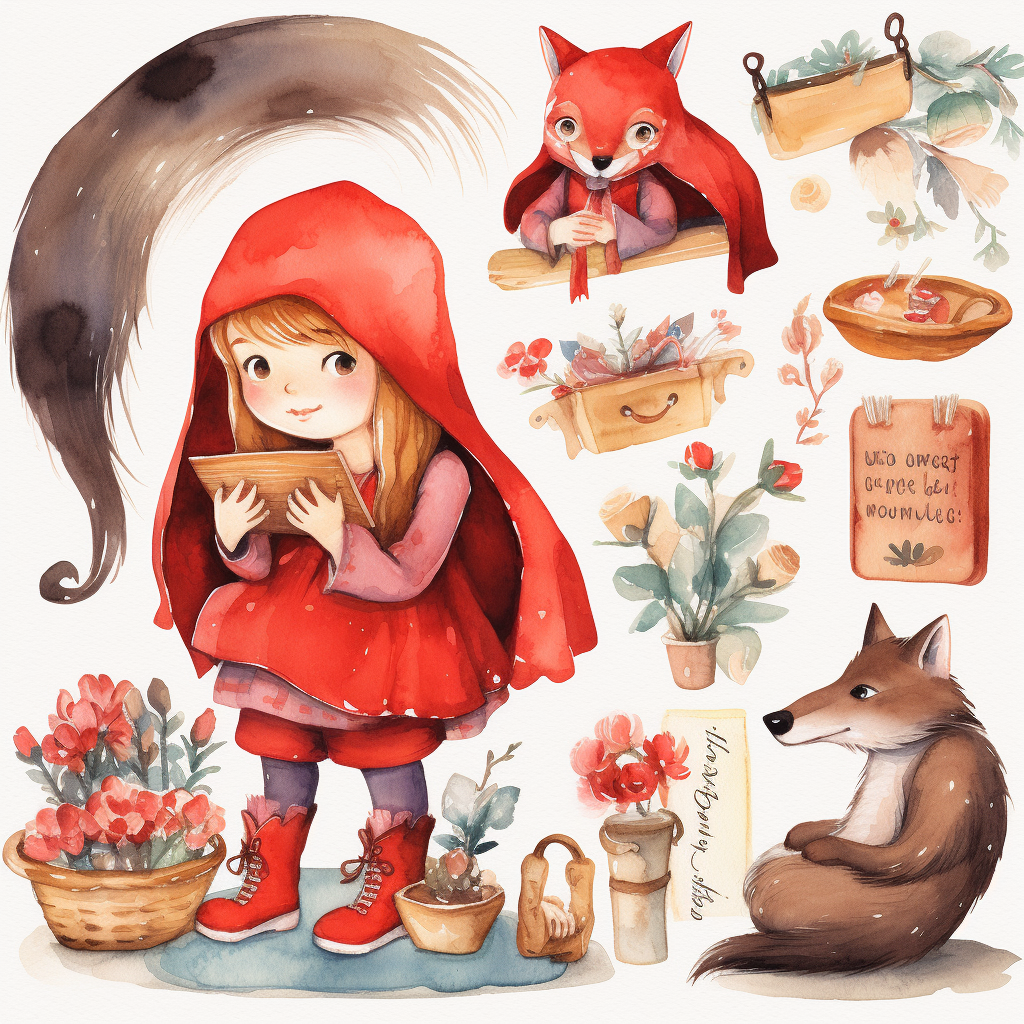 little red riding hood clipart