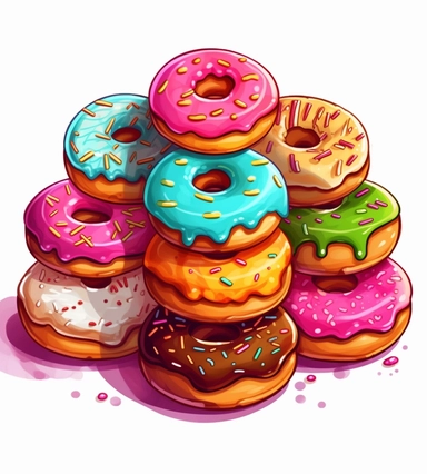 cute donut clipart