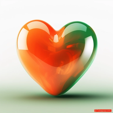 red heart free heart clipart, in the style of realistic usage of light and color, zbrush, dark orange and emerald, white background, soft focus lens, neogeo, realistic detailing