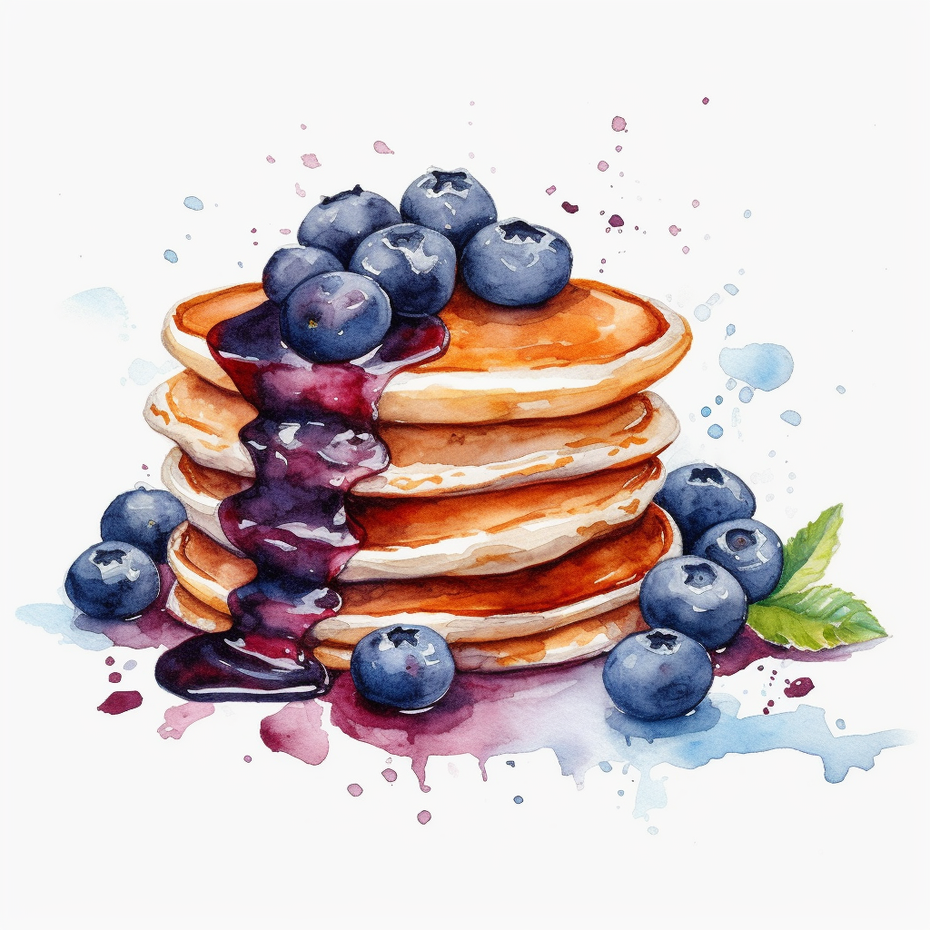 blueberry pancakes cliparts