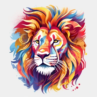 vector art, logo design, male lion drawing, male lion clipart, transparent background, 4k quality, flawless drawing jaguar, Alebrije, abstract, Illustrators, by Sabbas Apterus , no writing